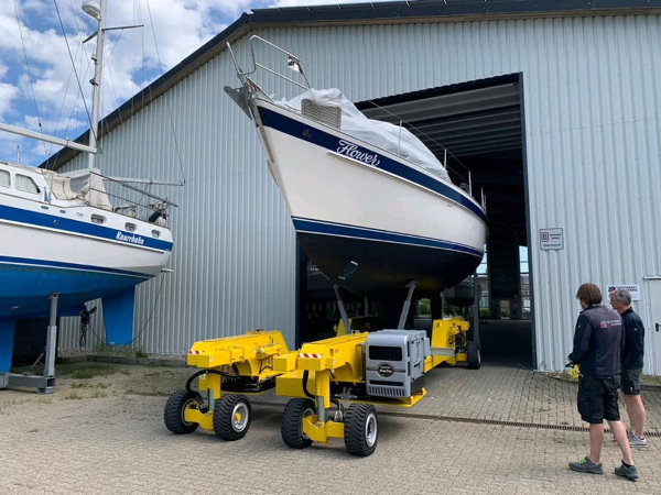 Abitrail Bootshubwagen MBT 25 in der Yachtwerft Klemens