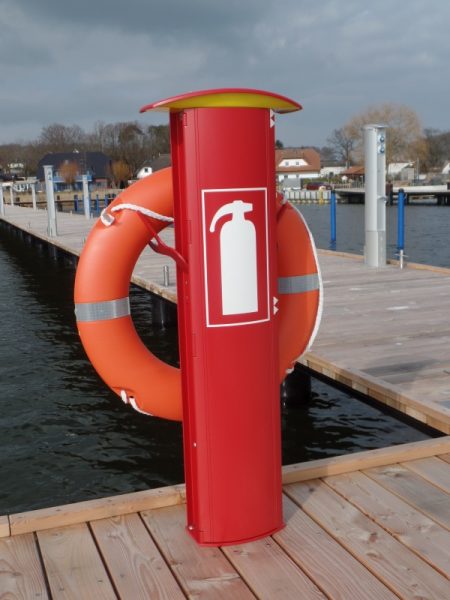 Rescue-Säule am Wasserwanderrastplatz Sellin